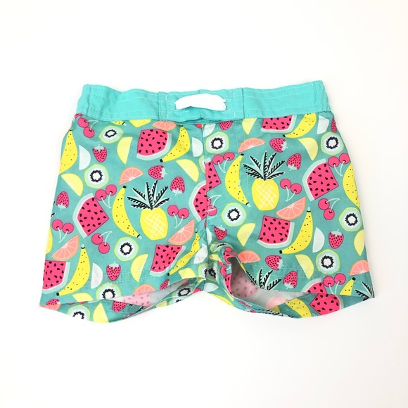 Cat & Jack Other - Cat & Jack Neon Fruit Swim Trunks